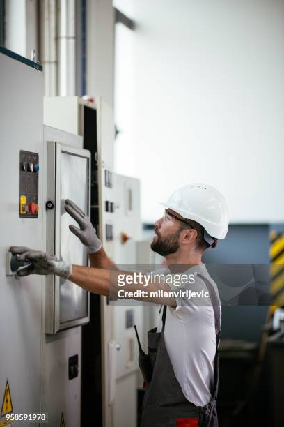 industry engineer checking machine - electrical switch stock pictures, royalty-free photos & images