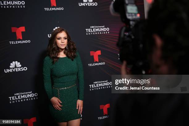 Actor Carolina Miranda attends the 2018 Telemundo Upfront at the Park Avenue Armory on May 14, 2018 in New York City.