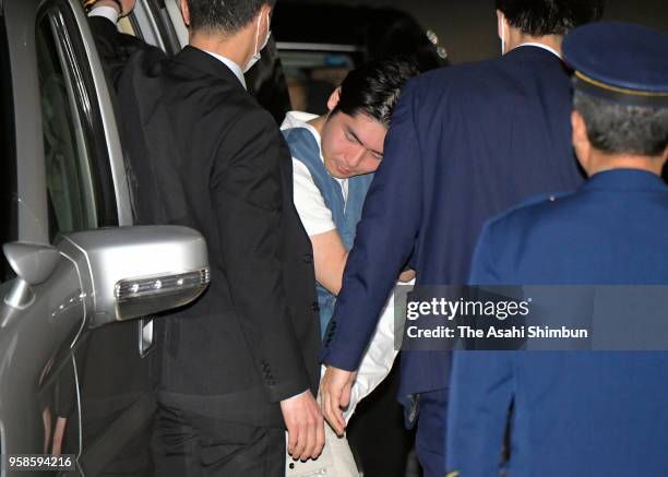 Haruka Kobayashi enters a police station on May 14, 2018 in Niigata, Japan. A 23-year-old man was arrested in connection with the death of a...