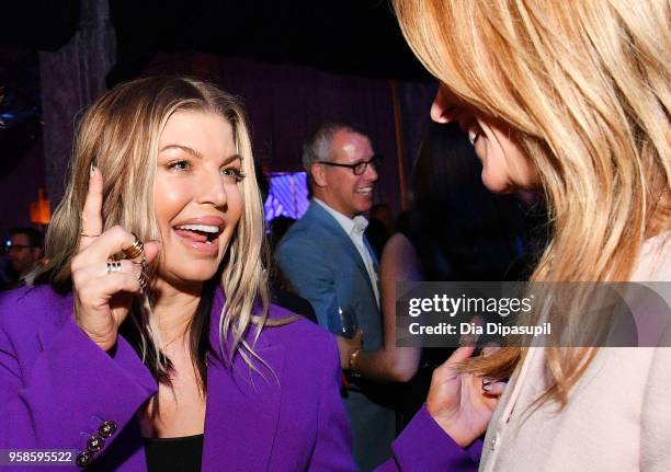 Fergie and CEO of Fox Television Group at Twenty-First Century Fox Dana Walden attend the 2018 Fox Network Upfront at Wollman Rink, Central Park on...
