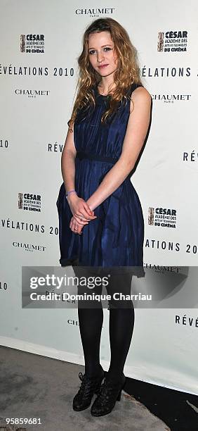 Actress Christa Theret attends the Chaumet's cocktail party for Cesar's Revelations on January 18, 2010 in Paris, France.