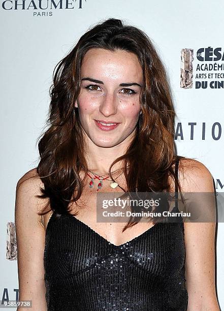 Actress Salome Stevenin attends the Chaumet's cocktail party for Cesar's Revelations on January 18, 2010 in Paris, France.