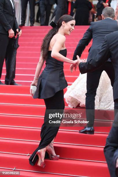 Lena Meyer-Landrut attends the screening of "BlacKkKlansman" during the 71st annual Cannes Film Festival at Palais des Festivals on May 14, 2018 in...