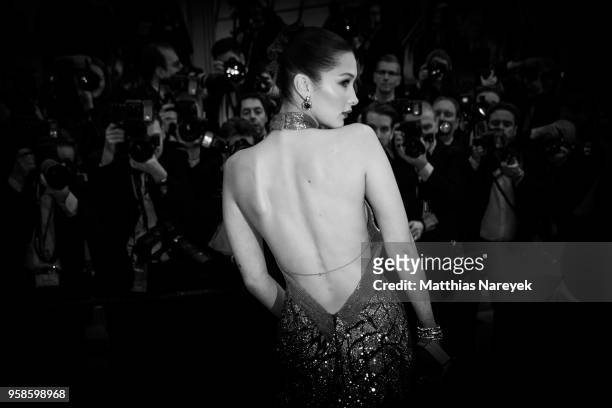 Bella Hadid attends the the screening of 'BlacKkKlansman' during the 71st annual Cannes Film Festival at on May 14, 2018 in Cannes, France.