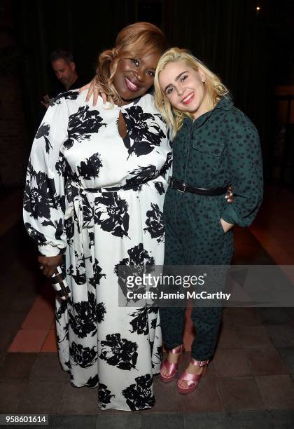 Retta and Mae Whitman of Good Girls and attend Entertainment Weekly & PEOPLE New York Upfronts celebration at The Bowery Hotel on May 14, 2018 in New...