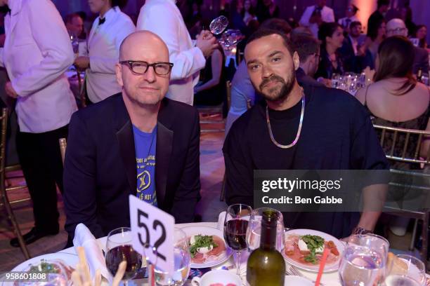 Steven Soderbergh and Special Achievement Award Winner Jesse Williams attend The 22nd Annual Webby Awards at Cipriani Wall Street on May 14, 2018 in...