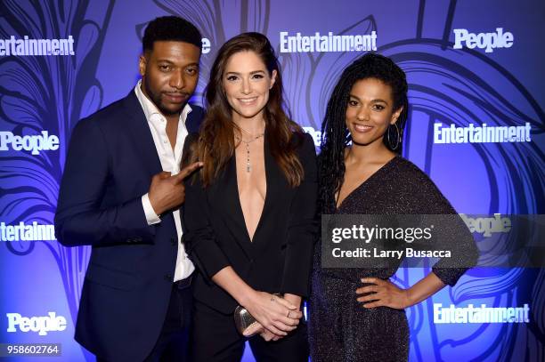 Jocko Sims, Janet Montgomer and Freema Agyeman of New Amsterdam attend Entertainment Weekly & PEOPLE New York Upfronts celebration at The Bowery...