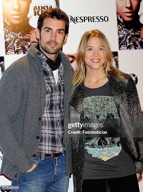 Actors Patricia Montero and Alex Adrover arrive to Alicia Keys concert, at The Royal Theatre on January 18, 2010 in Madrid, Spain.