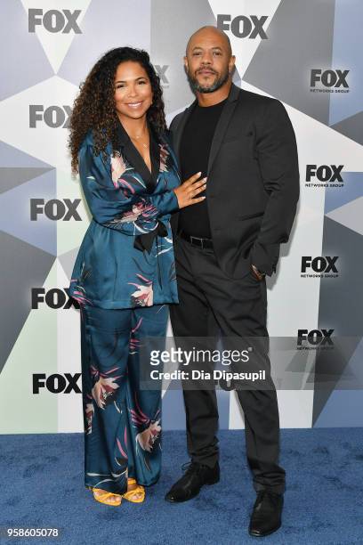 Actors Maya Gilbert and Rockmond Dunbar attend the 2018 Fox Network Upfront at Wollman Rink, Central Park on May 14, 2018 in New York City.