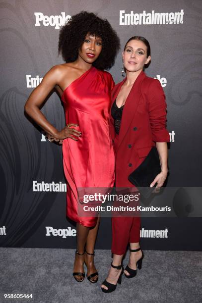 Sydelle Noel of Glow and Lili Mirojnick of The Good Fight attend Entertainment Weekly & PEOPLE New York Upfronts celebration at The Bowery Hotel on...