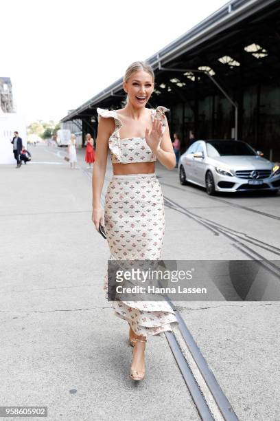 Anna Heinrich wearing We Are Kindred dress during Mercedes-Benz Fashion Week Resort 19 Collections at Carriageworks on May 15, 2018 in Sydney,...