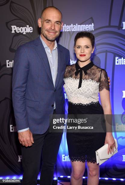 Paul Blackthorne and Harriet Dyer attend Entertainment Weekly & PEOPLE New York Upfronts celebration at The Bowery Hotel on May 14, 2018 in New York...