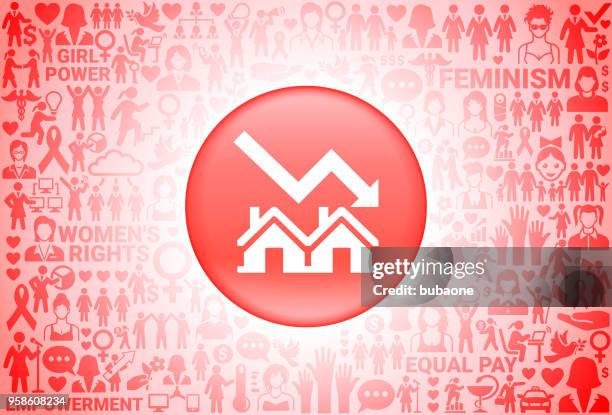 real estate market decrease girl power women's rights background - nn teen girls stock illustrations