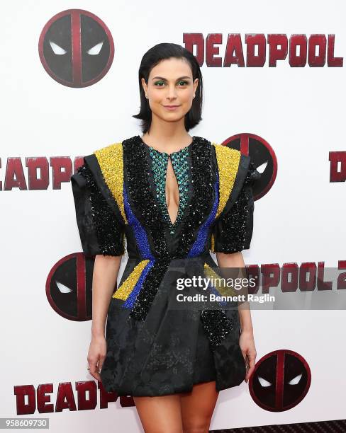 Actress Morena Baccarin poses for a picture during the "Deadpool 2" New York Screening at AMC Loews Lincoln Square on May 14, 2018 in New York City.