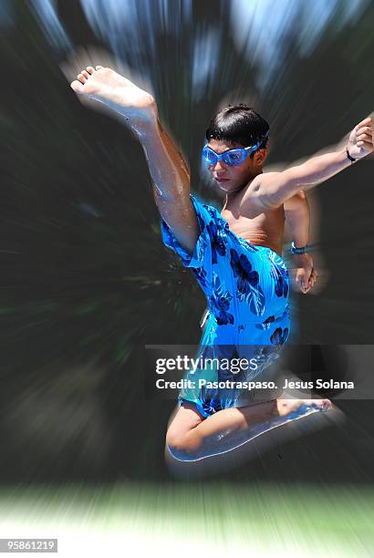 jumping experiment  - jesus is alive stock pictures, royalty-free photos & images