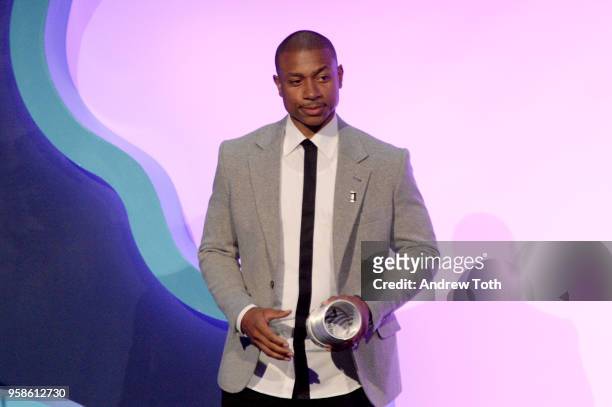 Isaiah Thomas onstage at The 22nd Annual Webby Awards at Cipriani Wall Street on May 14, 2018 in New York City.
