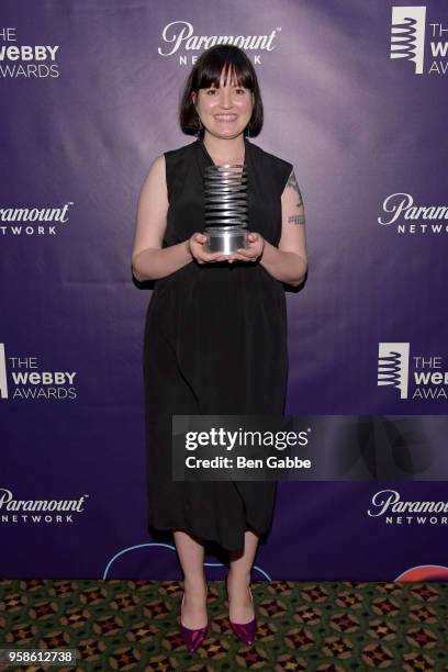 Susan Fowler poses backstage at The 22nd Annual Webby Awards at Cipriani Wall Street on May 14, 2018 in New York City.