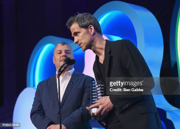 Aaron Royer onstage at The 22nd Annual Webby Awards at Cipriani Wall Street on May 14, 2018 in New York City.