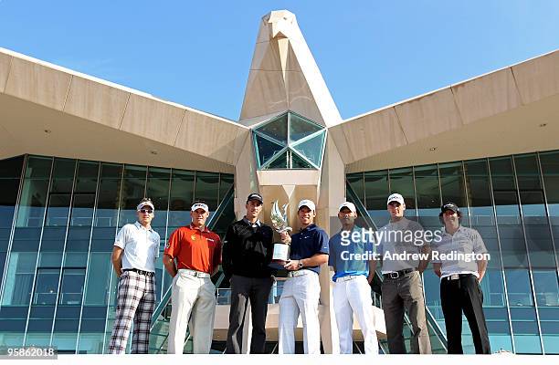 Ian Poulter of England, Lee Westwood of England, Geoff Ogilvy of Australia, defending champion Paul Casey of England, Anthony Kim of the USA, Martin...