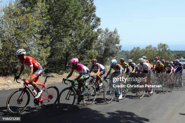 Peter Stetina of The United States and Team Trek Segafredo leads a group up Gibraltar Road during stage two of the 13th Amgen Tour of California 2018...