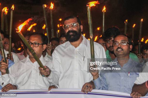 All Assam Students Union led by AASU adviser Samujjal Bhattacharya in Guwahati, during a protest against the Citizenship Bill 2016. The Bill amends...