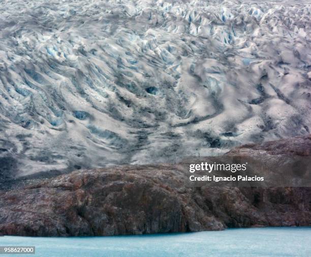 upsala glacier from lookout, glaciers national park - upsala glacier stock pictures, royalty-free photos & images