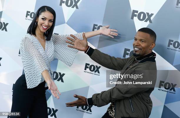 Corinne Foxx and Jamie Foxx attend 2018 Fox Network Upfront at Wollman Rink, Central Park on May 14, 2018 in New York City.