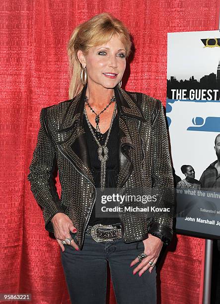 Actress Pamela Bach-Hasselhoff arrives at the "The Guest at the Central Park West" Los Angeles Premiere at Writer's Guild Theater on January 18, 2010...