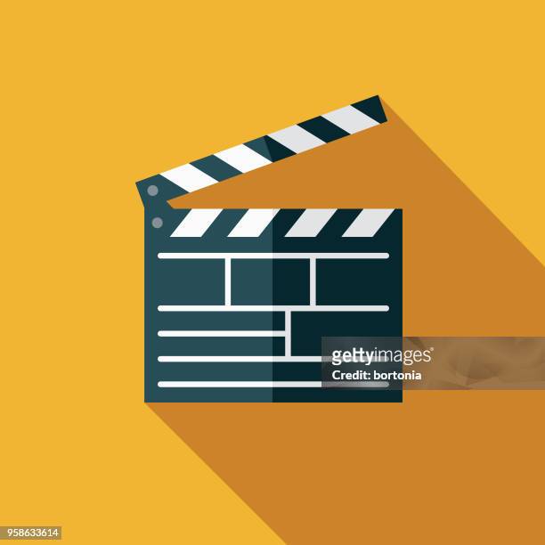 movies flat design arts icon with side shadow - actor stock illustrations