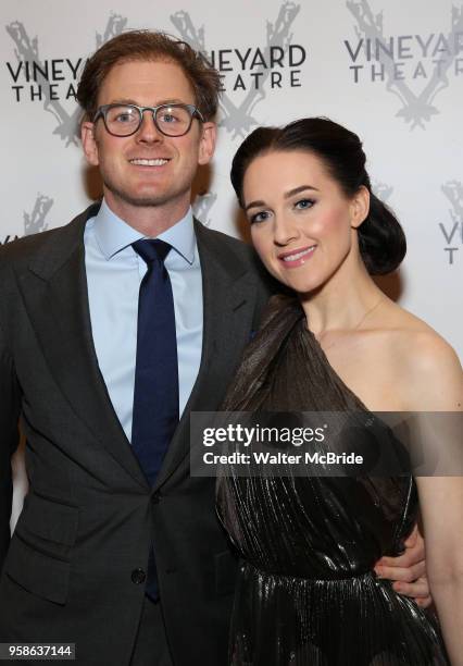 Jonathan Stein and Lena Hall attend the Vineyard Theatre Gala 2018 honoring Michael Mayer at the Edison Ballroom on May 14, 2018 in New York City.