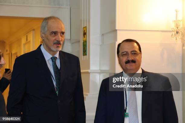 Permanent Representative of the Syrian Arab Republic to the United Nations Bashar Jaafari attends the 9th round of Astana talks on Syria, in Astana,...