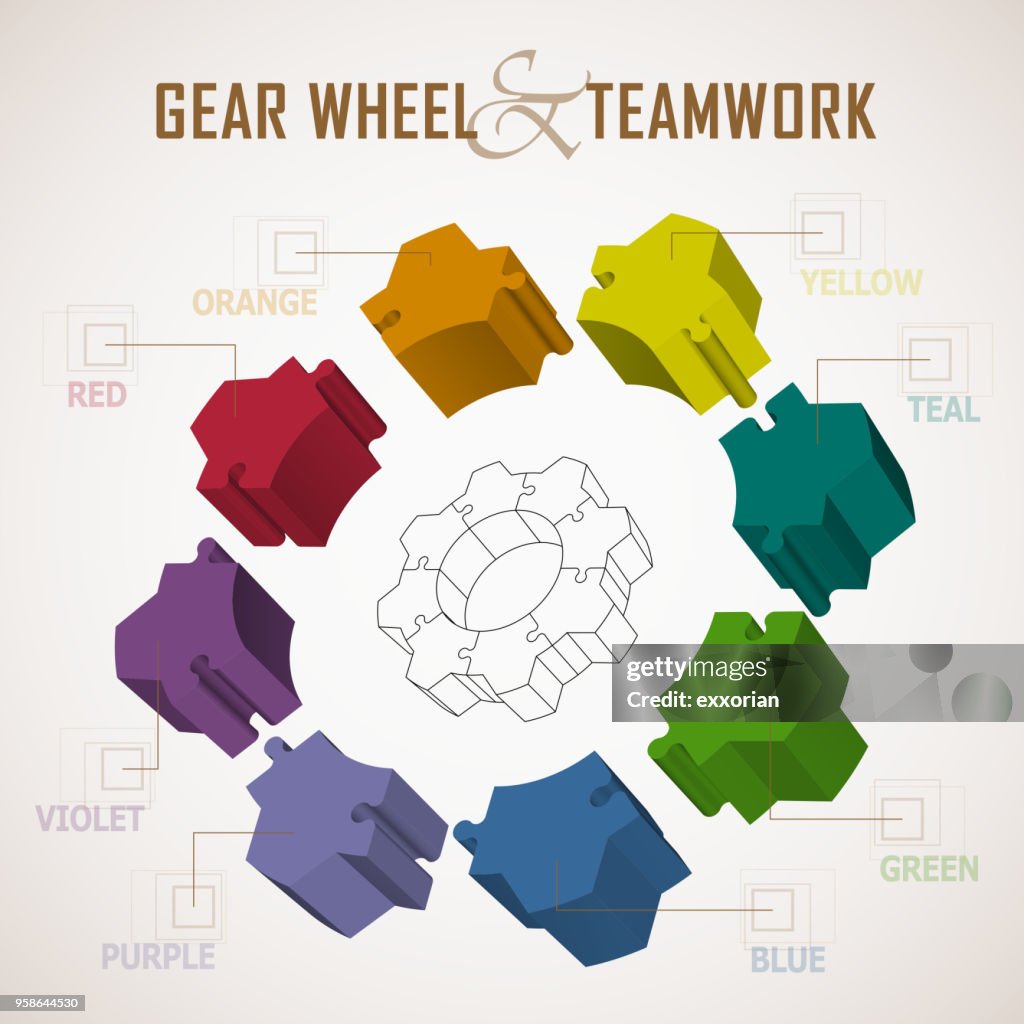 Wheel Structure Teamwork Gear Wheel And Teamwork Concept High-Res Vector Graphic - Getty Images