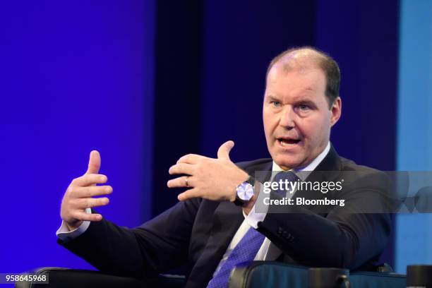 Christophe Weber, president and chief executive officer of Takeda Pharmaceutical Co., speaks during the Wall Street Journal CEO Council in Tokyo,...