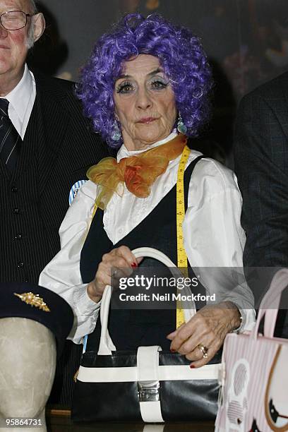 June Brown attends 'You Are Being Served' - a Charity sale of designer clothing, shoes and accessories owned by the late Wendy Richard. Proceeds...