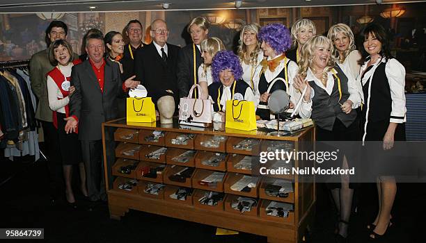 James Alexendrou, John Burns, Nicholas Smith, Ricky Groves, Natalie Cassidy, Laila Morse and June Brown attends 'You Are Being Served' - a Charity...