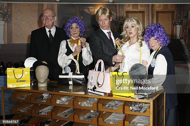 Nicholas Smith, June Brown, Ricky Groves, Laila Morse and Natalie Cassidy attends 'You Are Being Served' - a Charity sale of designer clothing, shoes...
