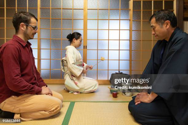 japanese tea ceremony - tea ceremony stock pictures, royalty-free photos & images