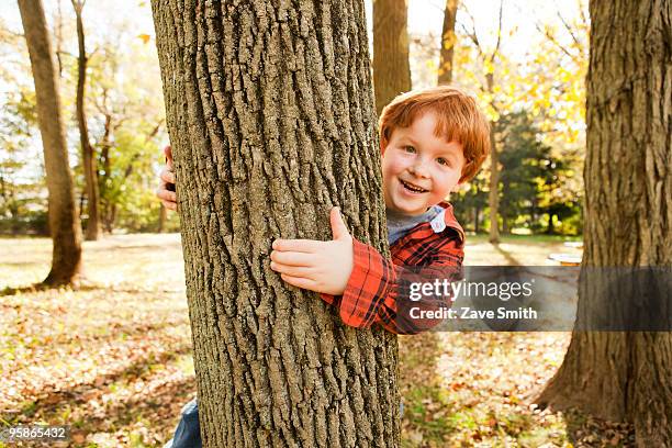 boy hugging a tree - hatboro photos et images de collection