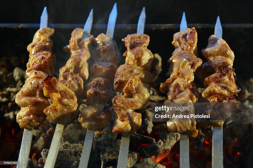 Pork Skewer in Uzbek restaurant