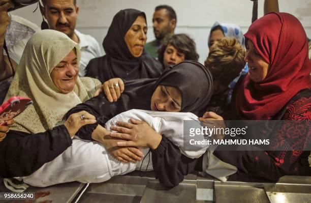 The mother of a Leila al-Ghandour , a Palestinian baby of 8 months who according to Gaza's health ministry died of tear gas inhalation during clashes...