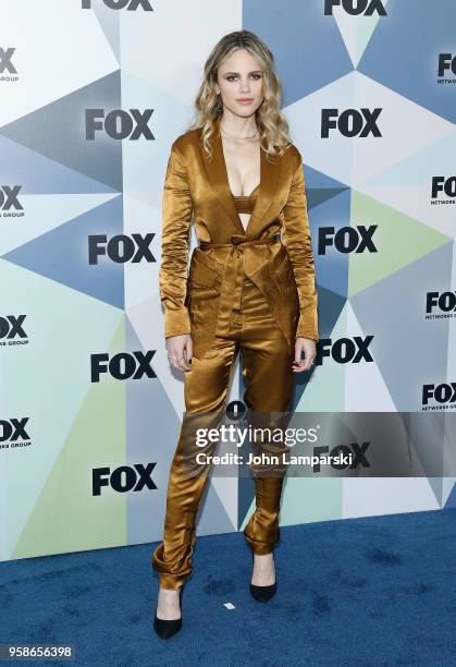 Halston Sage attends 2018 Fox Network Upfront at Wollman Rink, Central Park on May 14, 2018 in New York City.