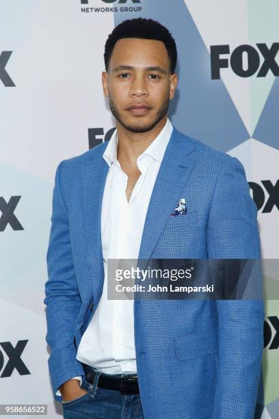 Trai Byers attends 2018 Fox Network Upfront at Wollman Rink, Central Park on May 14, 2018 in New York City.