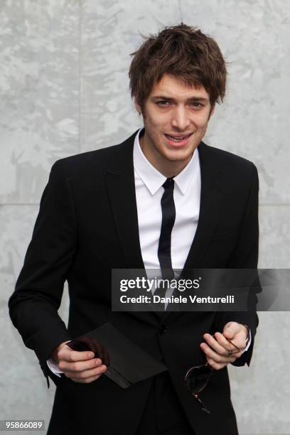 Singer Paolo Nutini attends the Giorgio Armani Milan Menswear Autumn/Winter 2010 show on January 19, 2010 in Milan, Italy.