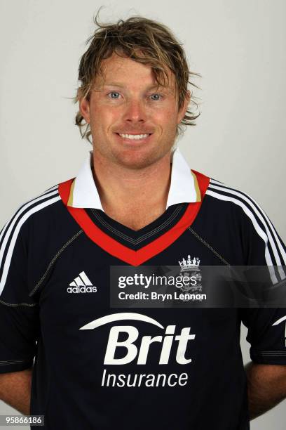 Ian Bell of England poses for the team portraits at the ECB Centre at University on October 28, 2009 in Loughbrough,England.