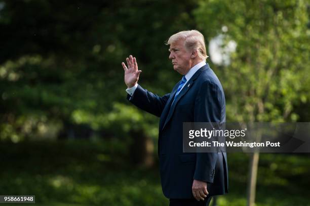President Donald J. Trump walks from the Oval Office to the Marine One helicopter as he departs heading to Walter Reed National Military Medical...