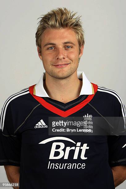 Luke Wright of England poses for the team portraits at the ECB Centre at University on October 28, 2009 in Loughbrough,England.