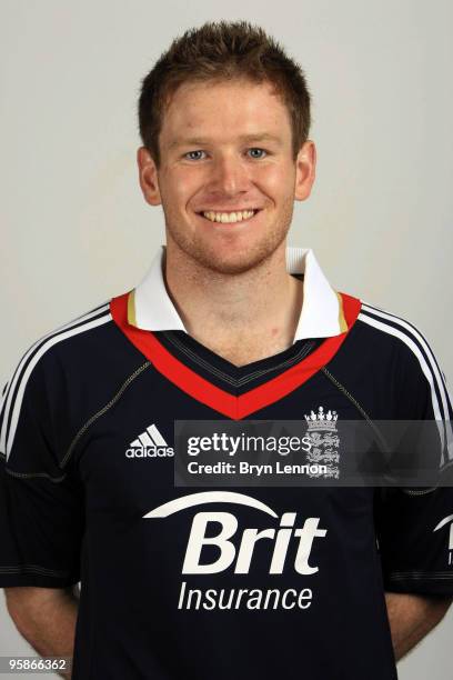 Eoin Morgan of England poses for the team portraits at the ECB Centre at University on October 28, 2009 in Loughbrough,England.