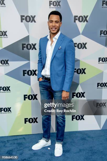 Trai Byers attends the 2018 Fox Network Upfront at Wollman Rink, Central Park on May 14, 2018 in New York City.