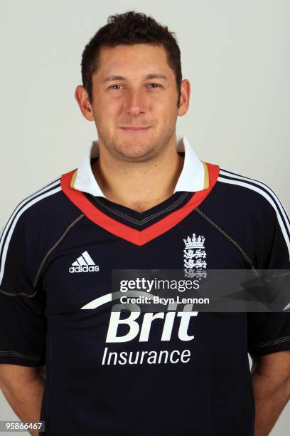 Tim Bresnan of England poses for the team portraits at the ECB Centre at University on October 28, 2009 in Loughbrough,England.