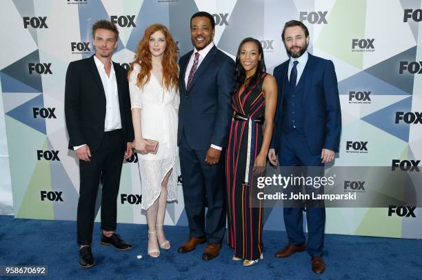 Riley Smith, Rachelle Lefevre, Russell Hornsby, Nikki M. James and Vincent Kartheiser attend 2018 Fox Network Upfront at Wollman Rink, Central Park...